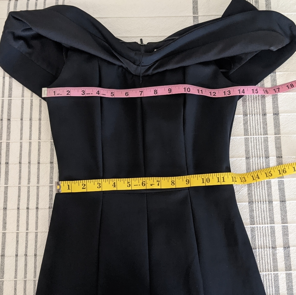 MISHA Off the Shoulder Sheath Black Dress - Picture 8 of 13